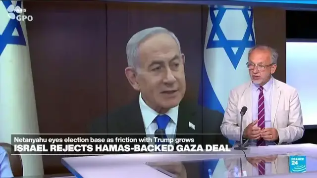 Video thumbnail for Netanyahu eyes election base as friction with Trump grows over Gaza deal