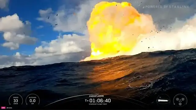 'Video thumbnail for SpaceX Starship completes first orbital test before ocean fireball'