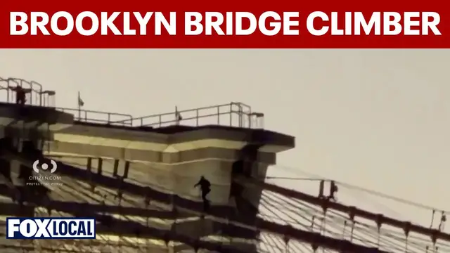 Video thumbnail for Brooklyn Bridge climber arrested