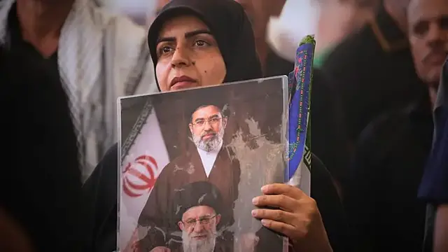 Video thumbnail for Iran's supreme leader vows revenge for the killing of his father and predecessor