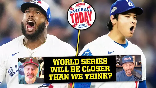 'Video thumbnail for Shohei Ohtani or Vlad Jr... who's legacy will be impacted more by the World Series? | Baseball Today'