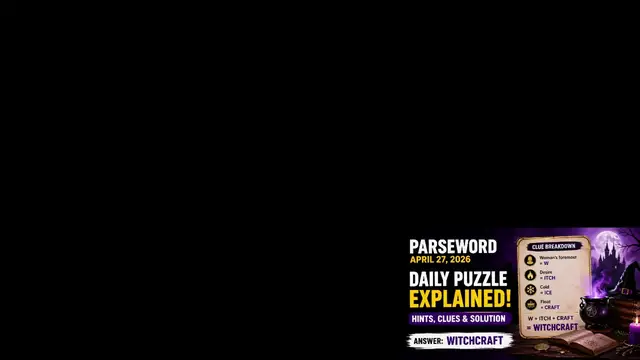 Video thumbnail for Parseword Hints and Solutions Today April 27, 2026