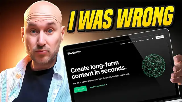 Video thumbnail for I Was Wrong About WordPlay.ai| WordPlay ai Review