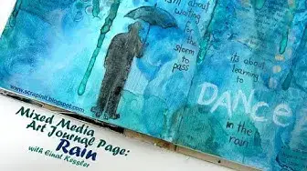 Video thumbnail for Mixed Media Art Journal Page: Rain