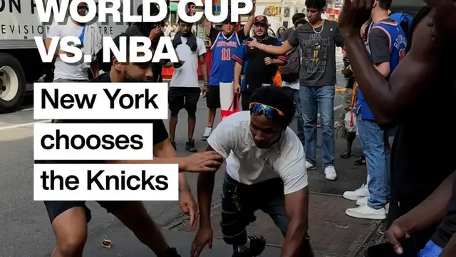 Video thumbnail for World Cup? Not today: New York is celebrating the Knicks