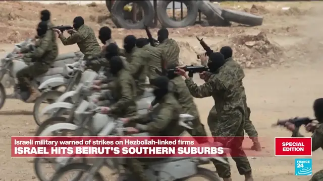 Video thumbnail for Hezbollah reports clash with overnight Israeli raid in east Lebanon