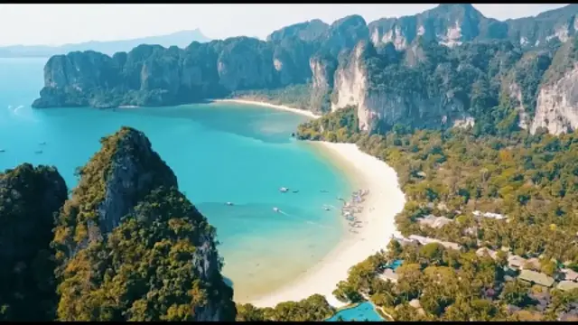 'Video thumbnail for Backpacking Thailand - | AMAZING DRONE FOOTAGE OF RAILAY BEACH |'