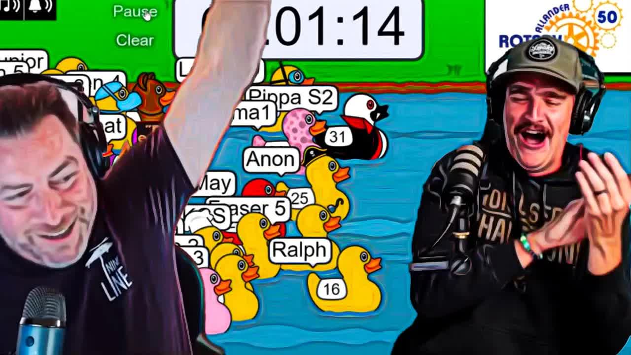 Video thumbnail for live duck race reaction & giveaway!