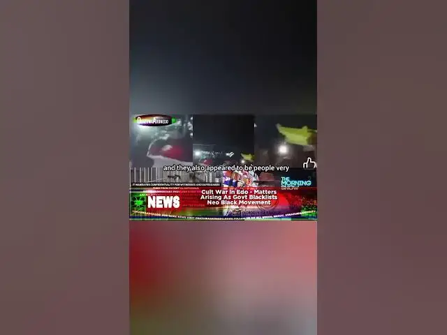 Video thumbnail for Cult War In Edo - Matters Arising As Govt Blacklists Neo Black Movement