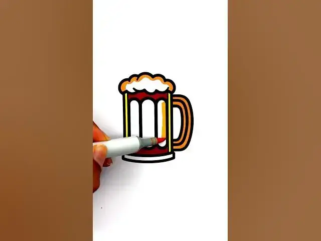 Video thumbnail for Its time for a beer  #coloringpages #coloringbook  #relaxingcoloring  #easydrawing #art #asmr