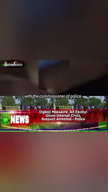 Video thumbnail for Ogboji Massacre, An Ebonyi Union Internal Crisis, Suspect Arrested - Police