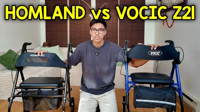 Video thumbnail for Homland Vs Vocic Z21 Rollator Walker