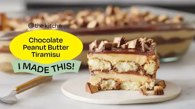 'Video thumbnail for Chocolate Peanut Butter Tiramisu'