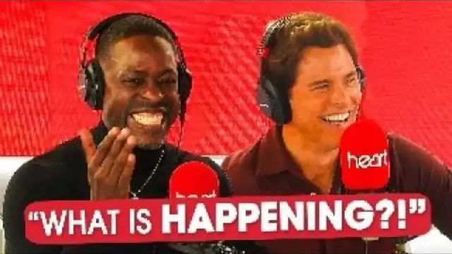 'Video thumbnail for Why can't Sterling K. Brown and James Marsden stop laughing?'