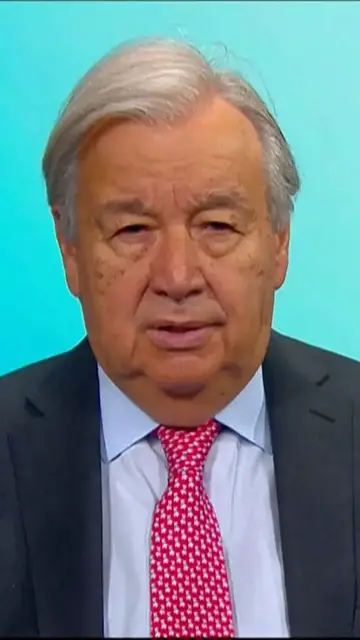 Video thumbnail for UN chief says limiting global warming is a fight for humanity