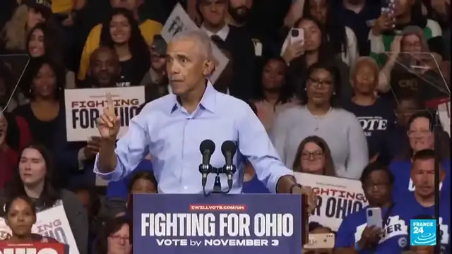 Video thumbnail for Obama hits campaign trail for democrats