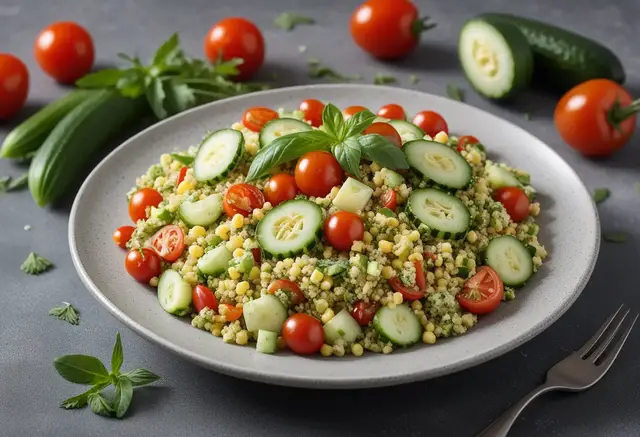 Video thumbnail for Millet  Salad with Cucumber