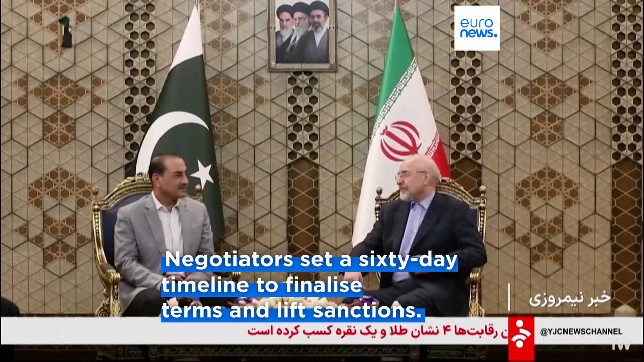 Video thumbnail for US and Iran 'getting a lot closer' to an agreement to end war, Trump says