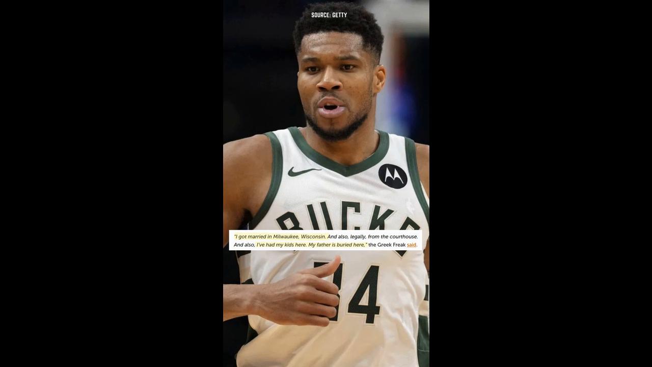 Video thumbnail for Giannis Gets Emotional on Milwaukee Loyalty: “My Father Is Buried Here”