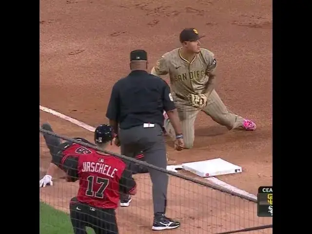 'Video thumbnail for San Diego Padres THROW OUT Kyle Teel at Third Base!'