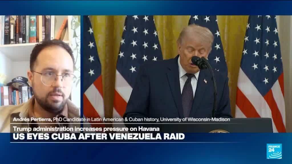 Video thumbnail for Trump administration eyes Cuba after Venezuela raid and turns up pressure