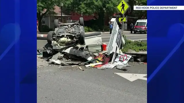 Video thumbnail for Couple critically injured in Red Hook rollover crash