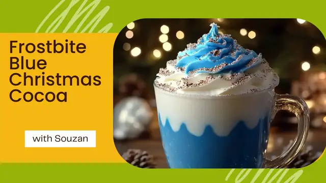 'Video thumbnail for Frostbite Blue Christmas Cocoa: A Festive, Creamy Winter Treat'