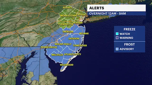 Video thumbnail for Widespread frost set to impact NJ Saturday night before sunny, seasonable Sunday
