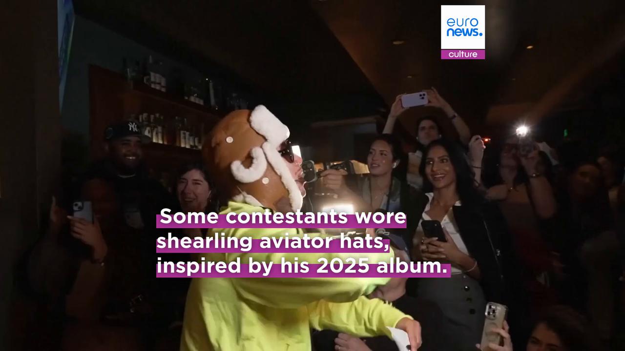 Video thumbnail for Imitation Game: Bad Bunny lookalike contest won by professional impersonator