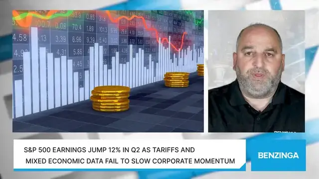 'Video thumbnail for S&P 500 Earnings Jump 12% In Q2 As Tariffs And Mixed Economic Data Fail To Slow Corporate Momentum'