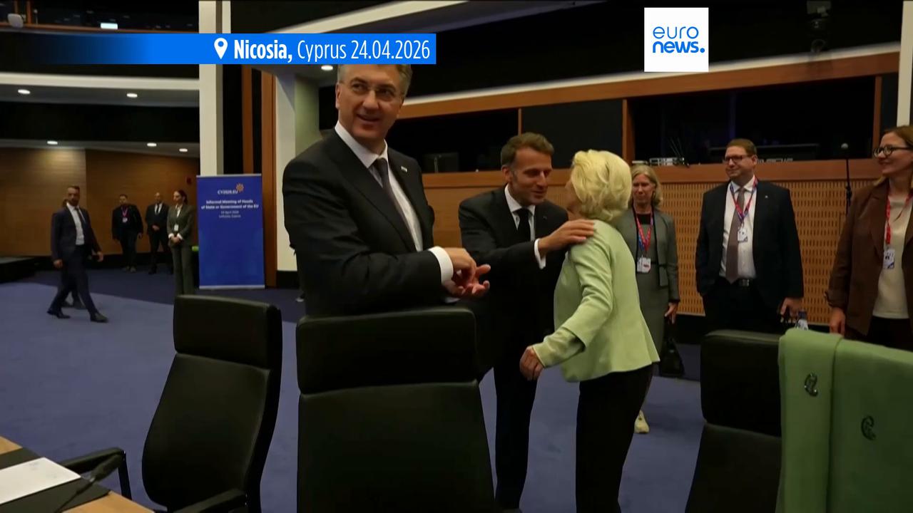 Video thumbnail for EU leaders vow to boost security and economic ties with Middle East to minimise effect of Iran war