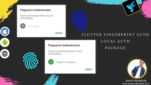 Video thumbnail for Flutter Fingerprint local authentication | Local Auth Package