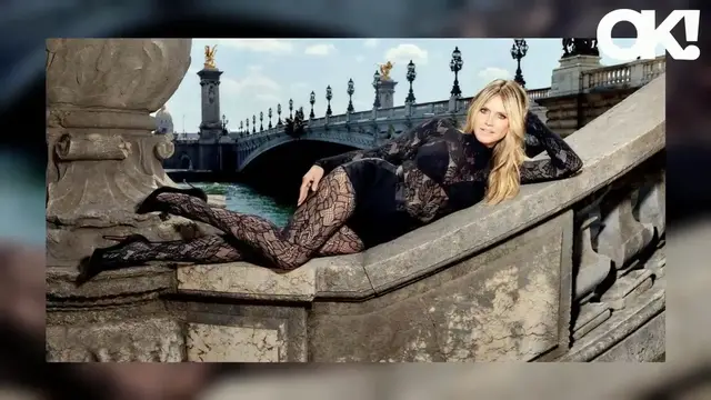 'Video thumbnail for Heidi Klum Complains About Cleavage Hair While Showing Off Her Chest in Plunging Dress'