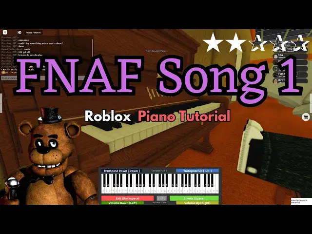 'Video thumbnail for The Living Tombstone - FNAF 1 Song (EASY Roblox/Virtual Piano Tutorial)'
