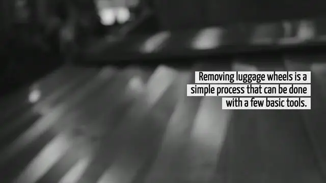 Video thumbnail for How To Remove Luggage Wheels