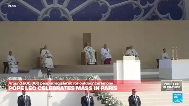 Video thumbnail for Leo XIV fills central Paris with around 600,000 people at giant outdoor Mass