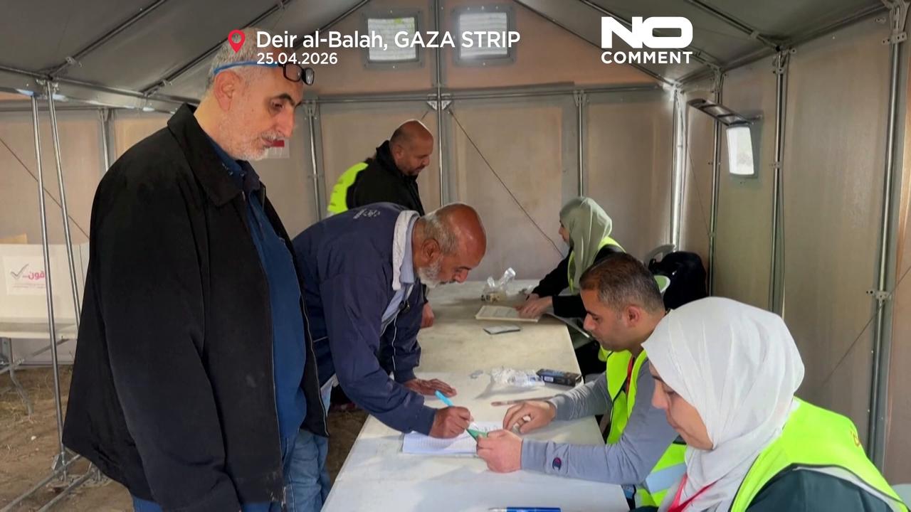 Video thumbnail for West Bank and part of Gaza vote in first municipal elections since war