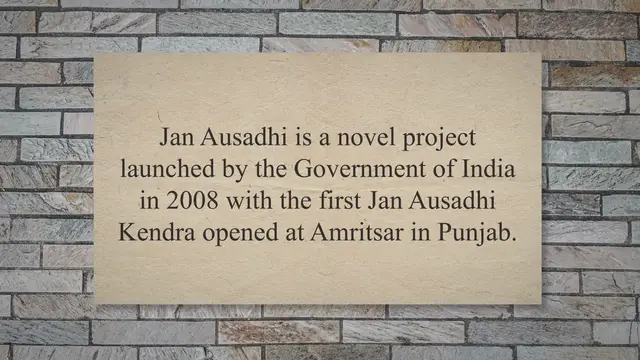 'Video thumbnail for Pradhan Mantri Jan Ausadhi Yojana'
