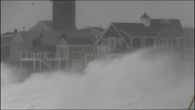 Video thumbnail for Powerful storm batters US Northeast disrupting power and travel