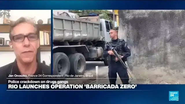 Video thumbnail for Brazil lauches operation 'Barricada Zero': Police crackdown on drug gangs