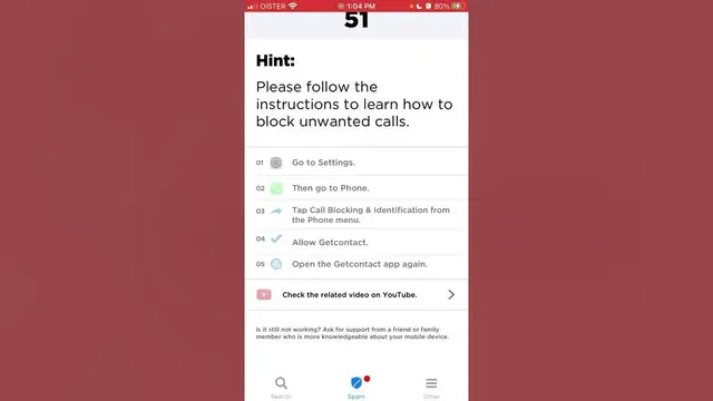 Video thumbnail for How to BLOCK SPAM CALLS on iPhone via GetContact app?
