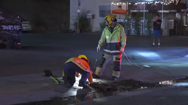 Video thumbnail for US, Los Angeles: Studio City BMW Smashes Into Pharmacy After Hitting Fire Hydrant and Utility Pole.