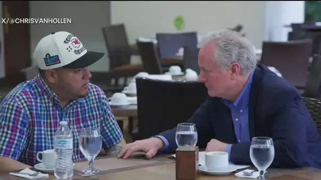 Video thumbnail for Maryland senator meets with Kilmar Abrego Garcia