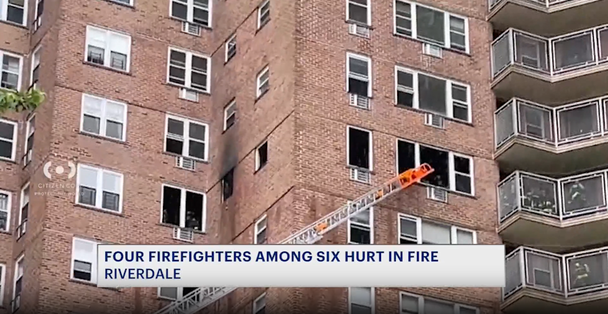 Video thumbnail for 6 injured in early morning Riverdale high-rise fire