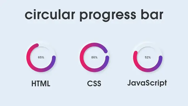 Video thumbnail for How To Make Circular Progress Bar Using HTML CSS JavaScript _ Neomorphism Progress Bar