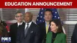 Video thumbnail for FULL: Adams, Hochul education announcement