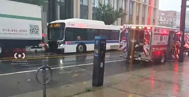 Video thumbnail for 15 people injured after crash between MTA bus and truck in Gravesend