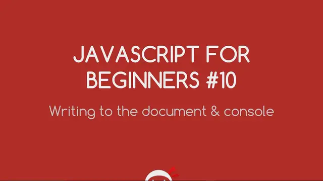 Video thumbnail for JavaScript Tutorial For Beginners #10 - Logging to the Console