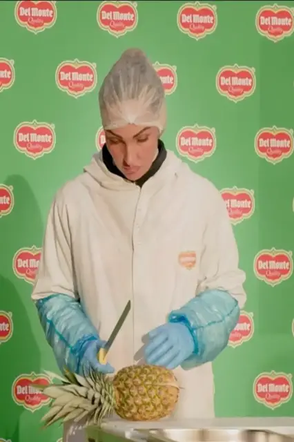 Video thumbnail for Fastest time to peel and slice a pineapple  11.43 seconds by Dominika Gasparova