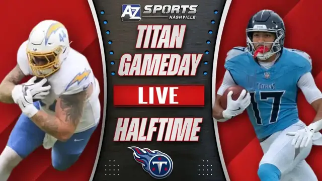 'Video thumbnail for a to z sports nashville: titans-chargers halftime breakdown: dike td, herbert struggles?'